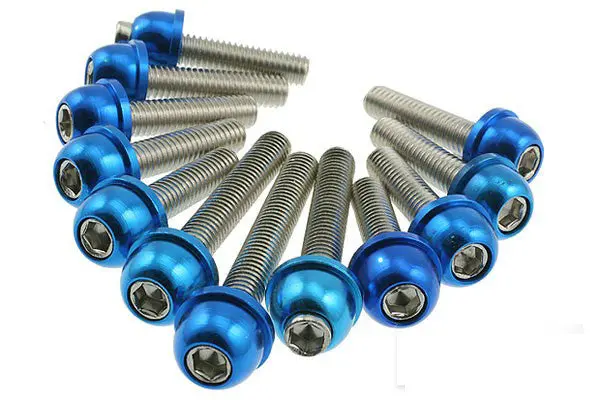 Yamaha Zuma Prebug Blue Anodized Transmission Cover Screw Kit 1