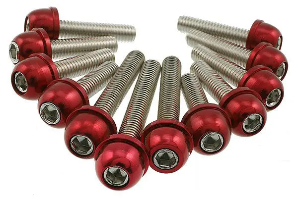 Str8 Red Anodized Transmission Cover Screw Kit Minarelli 1