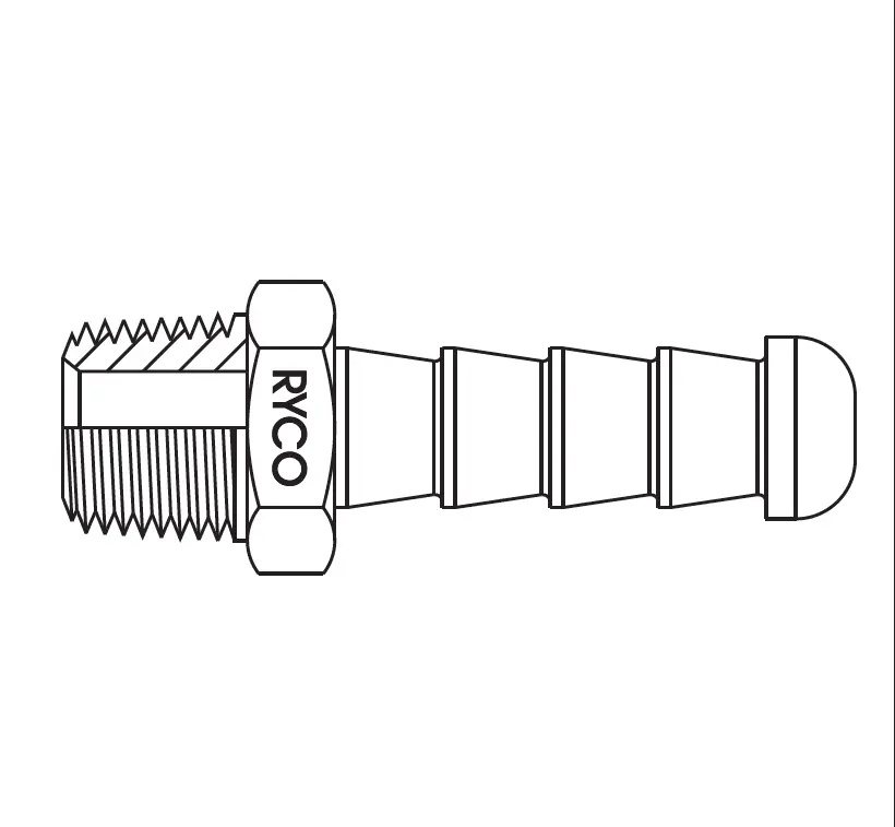 Ryco 210 Series Air Fitting - 1/2" Male 1