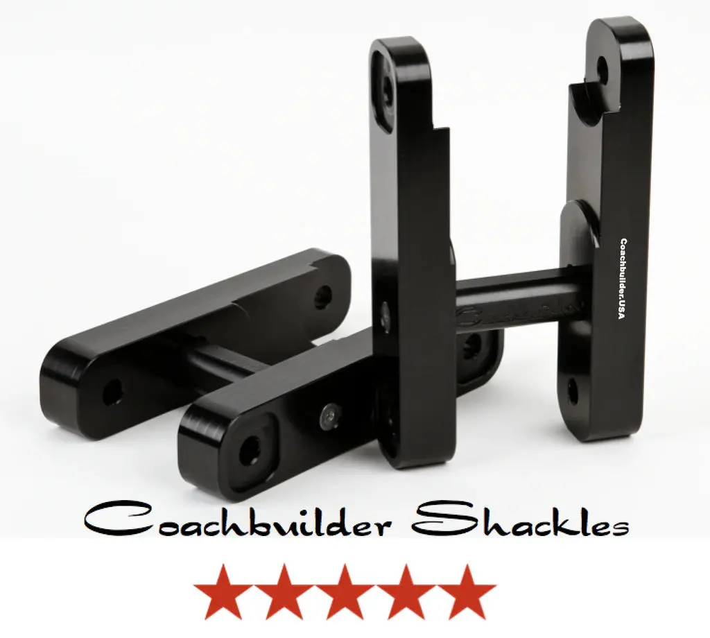 Coachbuilder +1” Shackle Kit ( Provides .625” Of Actual Lift ) Tundra 2007-2021 Including Trd Pro - Pt# Coachbtunshacklekit07-21+1 (A1) 1