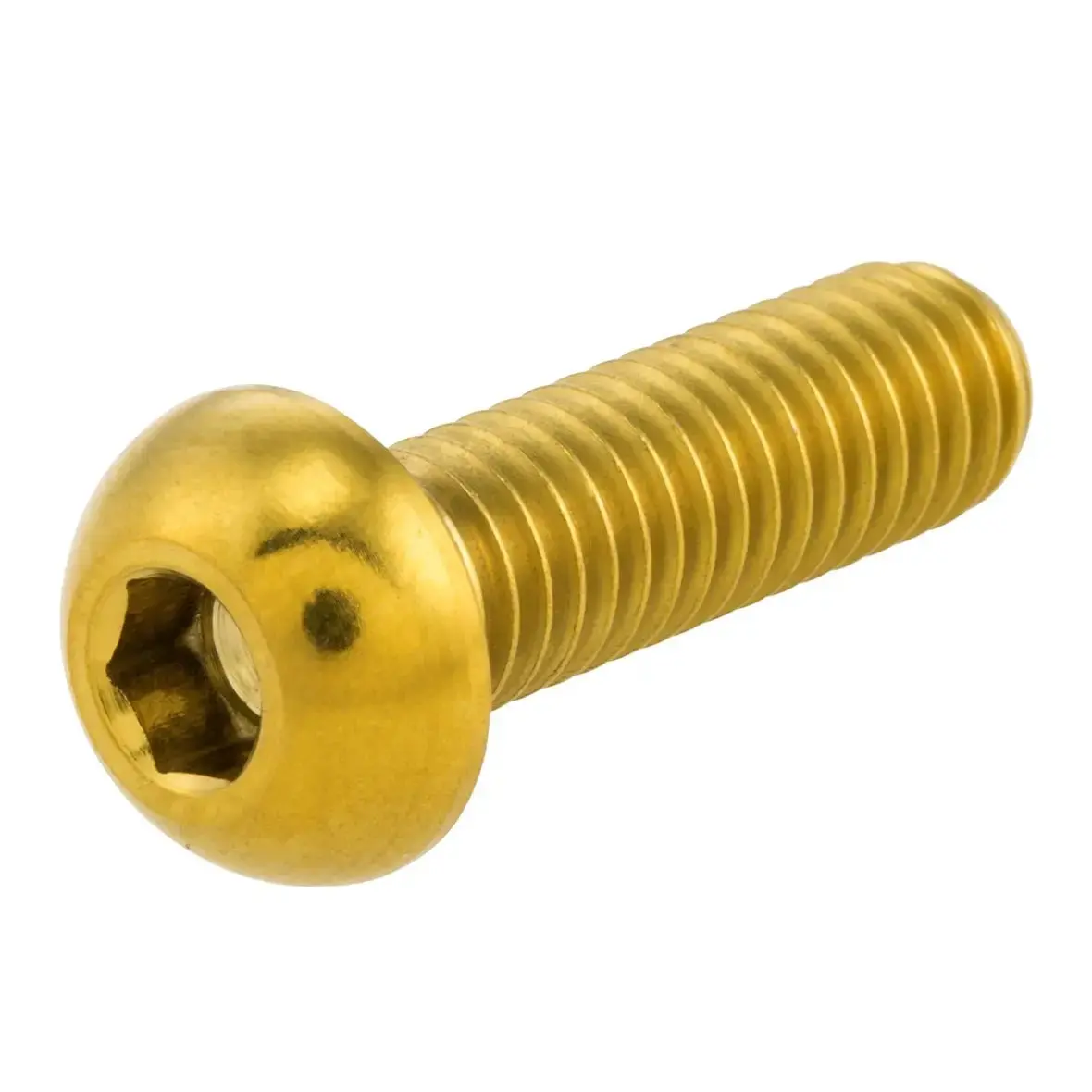 Screw M6x20 Mm | Round Head | Titanium Gold | Brake Disc | Vespa Models 5-10 Pack 1