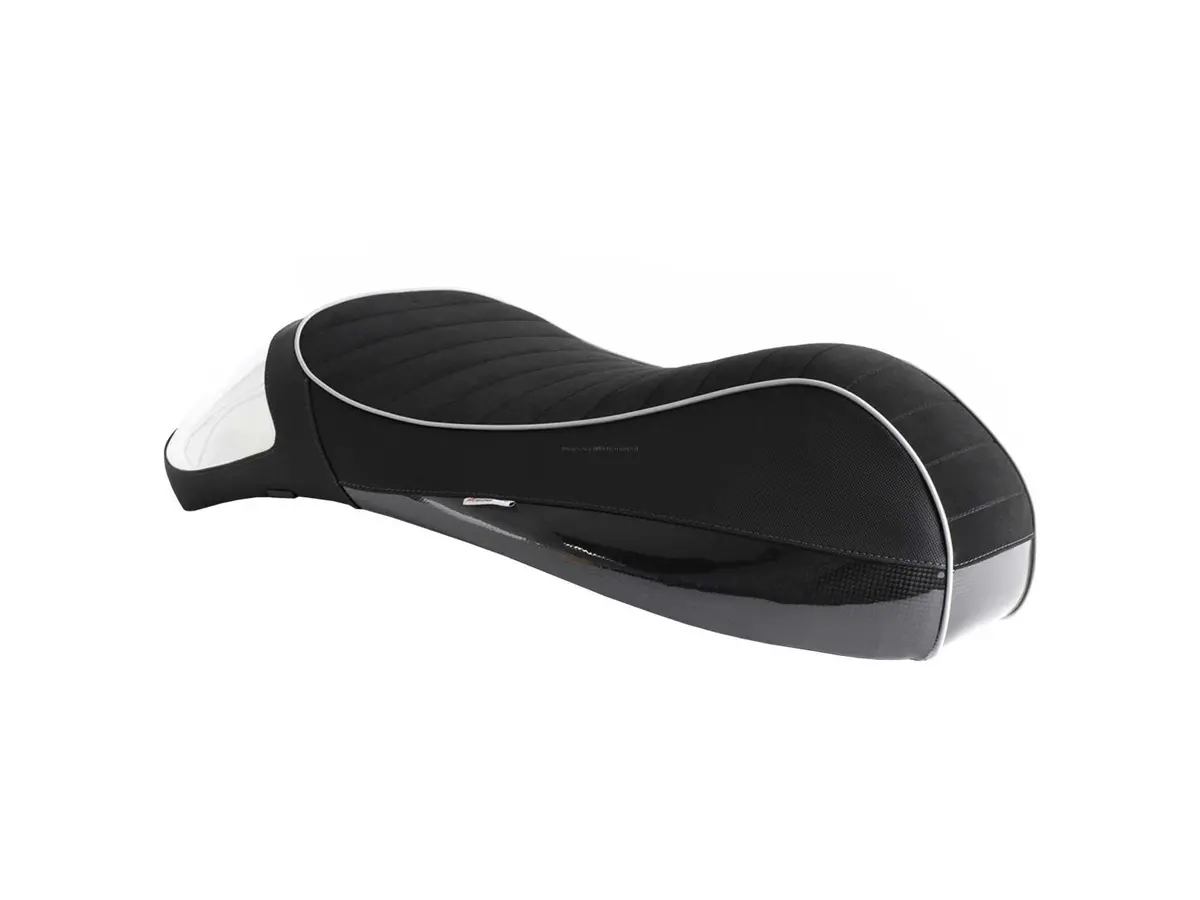 Seat Nisa Deluxe Black White Carbon Style | Vespa Gt/Gts/Gtv 125-300 I.E. (-2014) 1