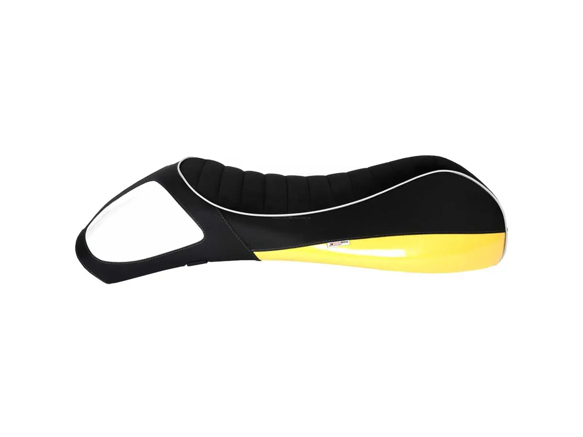 Seat Nisa Deluxe Black White Yellow | Vespa Gt/Gts/Gtv 125-300 I.E. (-2014) 1
