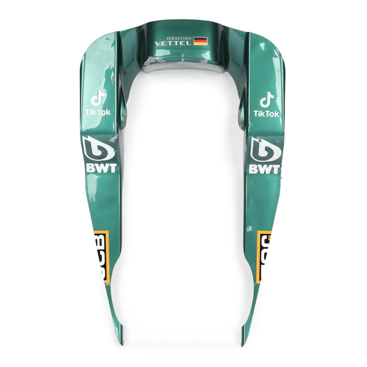 Season Launch Lot 148 - Aston Martin 2021 Sebastian Vettel Used Headrest 1