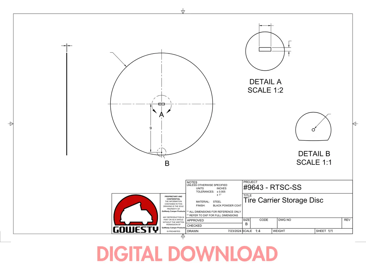 [Digital Download] Reverse Spare Tire Carrier Storage Kit 1