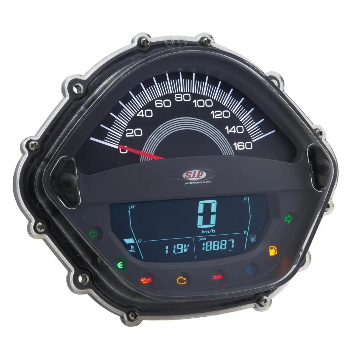 Speedometer/Rev Counter Sip Black | Vespa Gts Models I.E. 125-300Cc (-'14) 1
