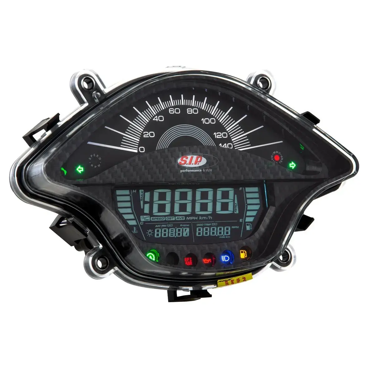 Speedometer/Rev Counter Sip Carbon | Vespa Primavera/ Sprint 50-150Cc 2T/4T Ac 1