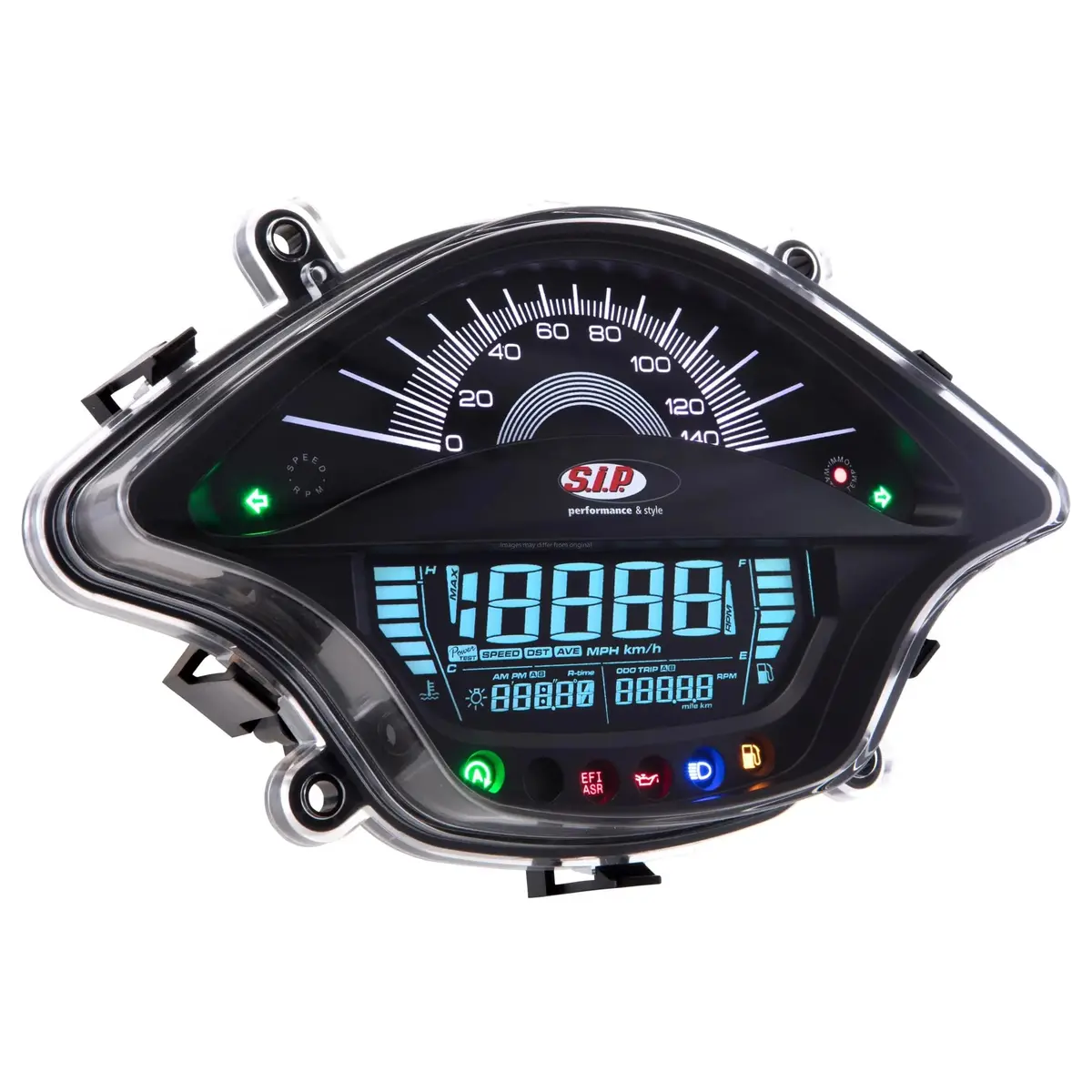 Speedometer/Rev Counter Sip Black | Vespa Primavera/ Sprint 50-150Cc 2T/4T Ac 1