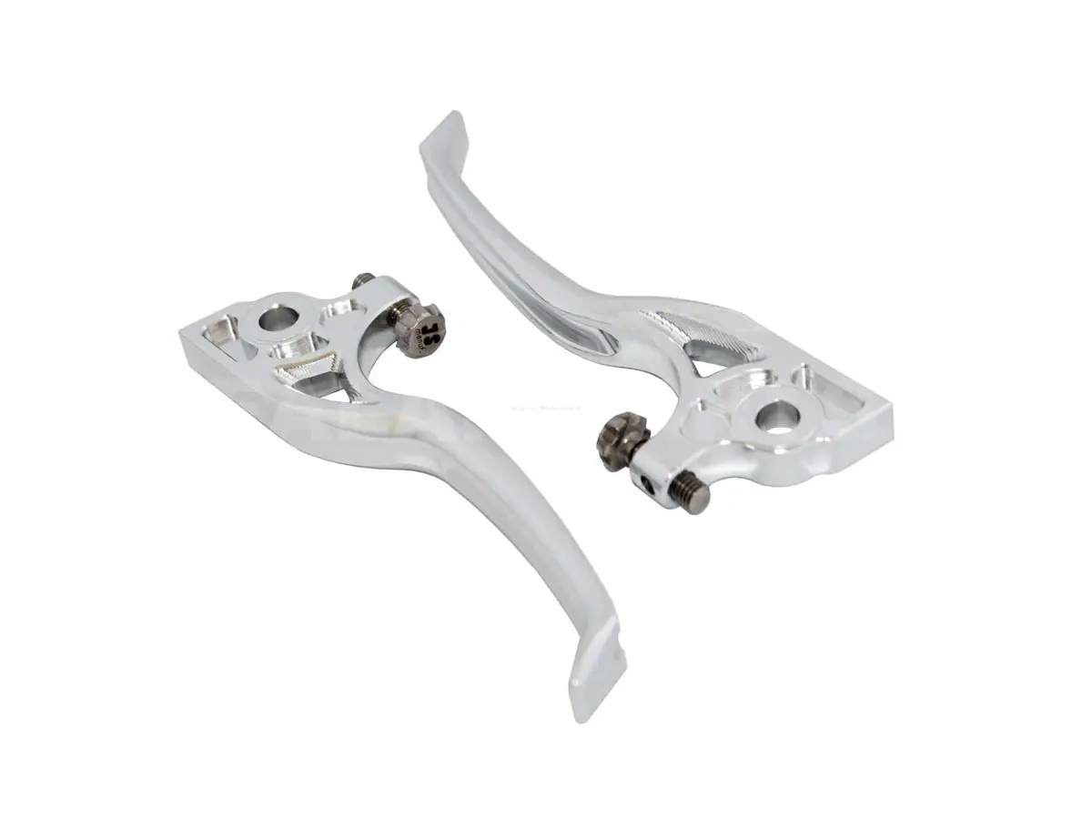 Sport Lever Set Cnc Js Manuf Silver | Vespa Gts/Gts Super/Gtv/Gt 60/Gt/Gt L 125-300Cc 1