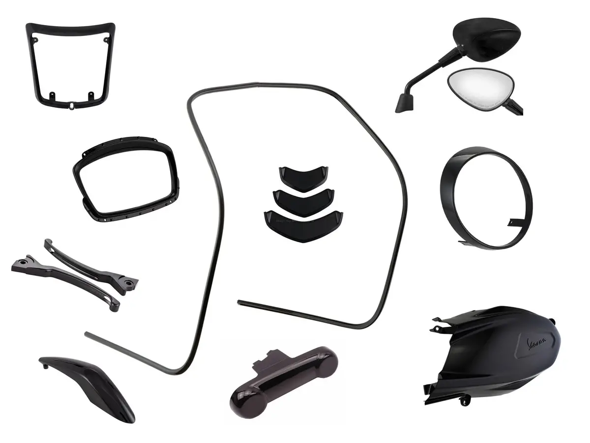 Styling Kit Gloss/Matt Black 15 Pieces | Vespa Gts Hpe 300 1
