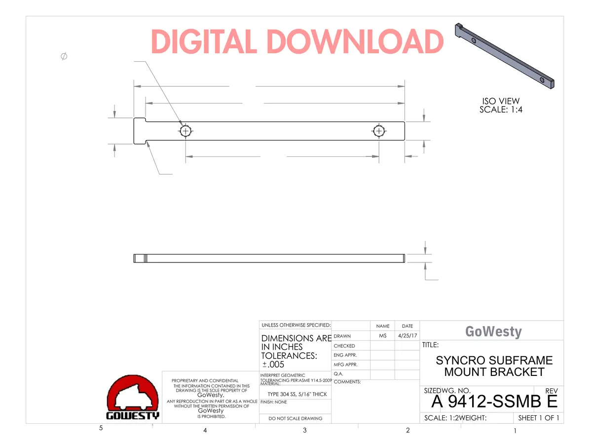 [Digital Download] Syncro Subframe Mount Kit 1