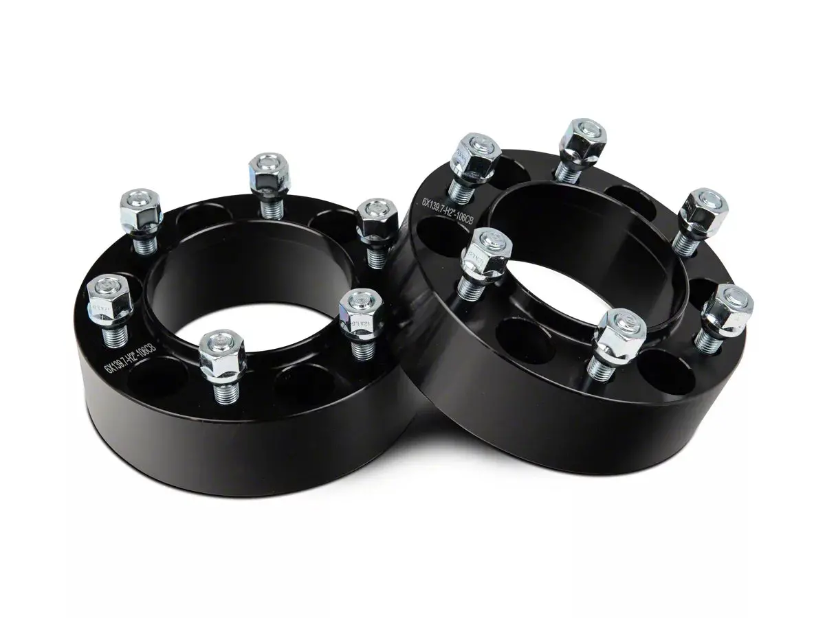 2" Hub Centric Wheel Spacers Pair Black  6X5.5 / 6X139.7 -Pt#2.0Hctacobk2 (C1/2) 1