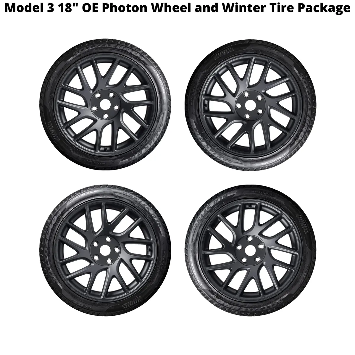 Model 3 18" Tesla Photon Wheel And Winter Tire Package 1