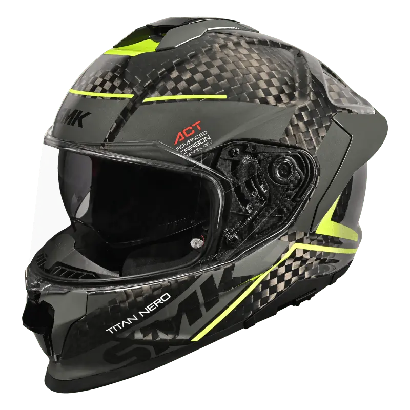 Smk Titan Carbon Nero Gl264 Full-Face Carbon Helmet | Motovile Kuwait 1