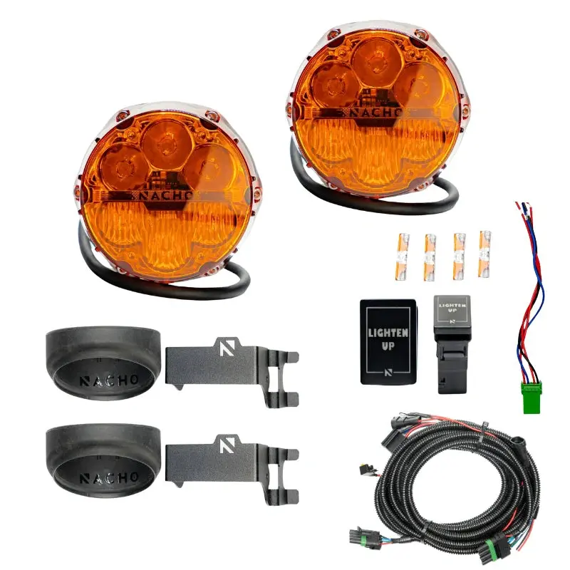 Nacho Offroad Lighting Toyota Sae Combo Plug N Play Amber Fog Kit Pn: V3to1kasm 1