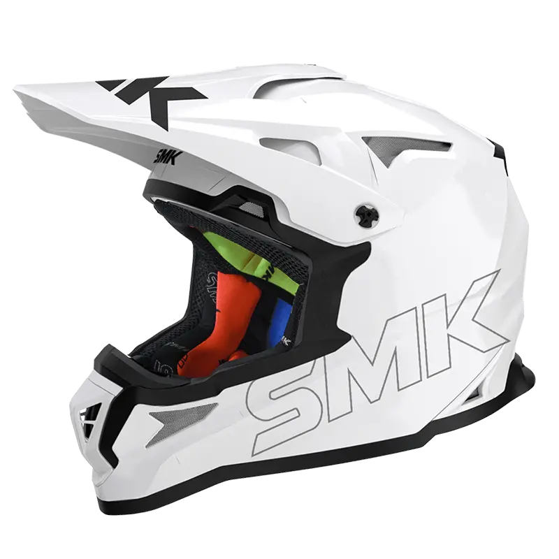 Smk Allterra Solid White Gl120 Off-Road / Mx Helmet | Motovile Kuwait 1