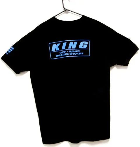 King Shocks Black Tee W/Neon Blue Logo- Pt# App-Vmt202 1