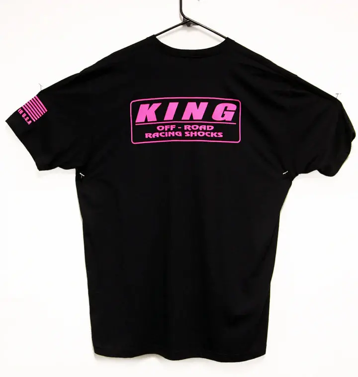 King Shocks Black Tee W/Neon Pink Logo- Pt# App-Vmt203 1