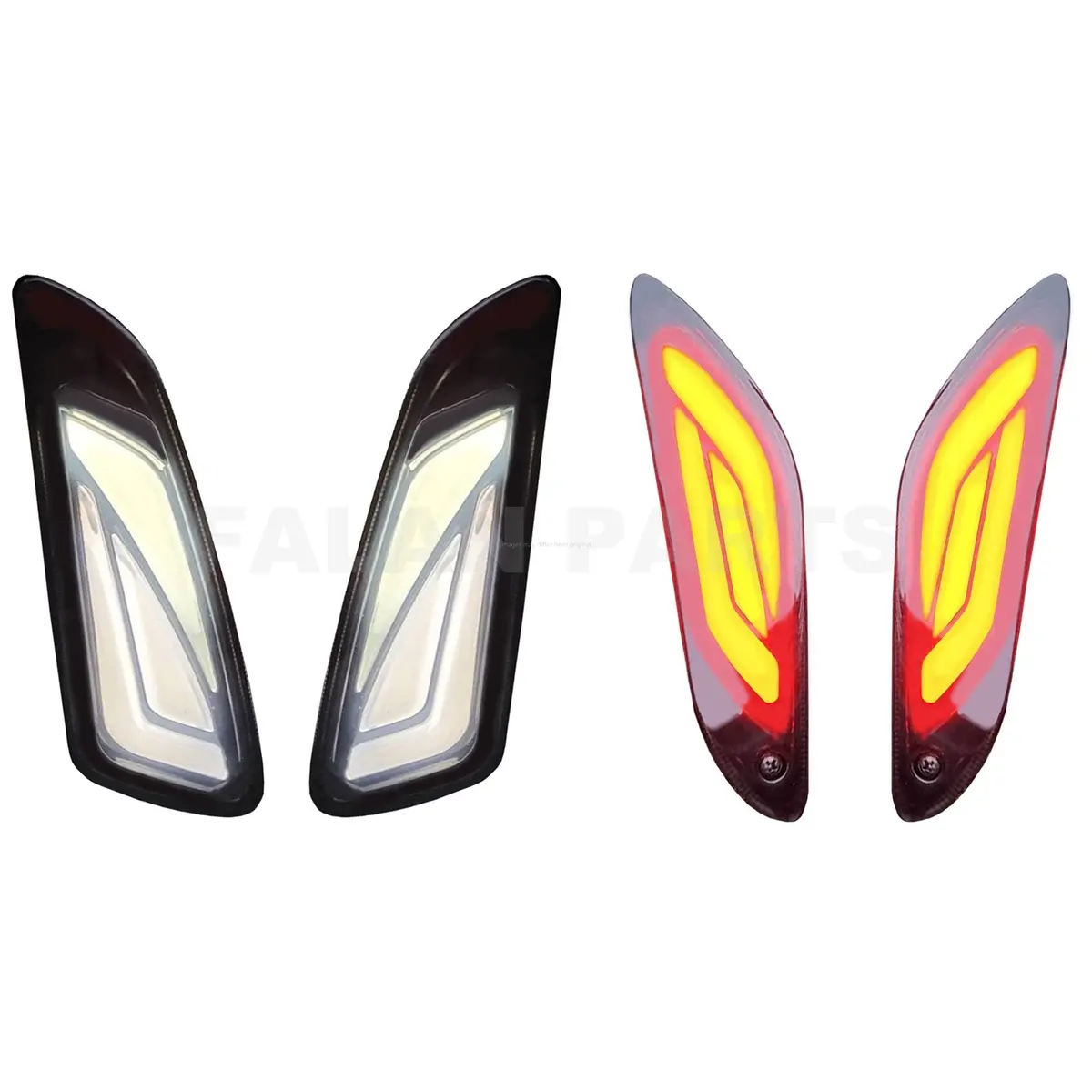 Virtu Flow Turn Signals Kit Indicatort Smoked  | Vespa Primavera / Sprint 50/150Cc 1