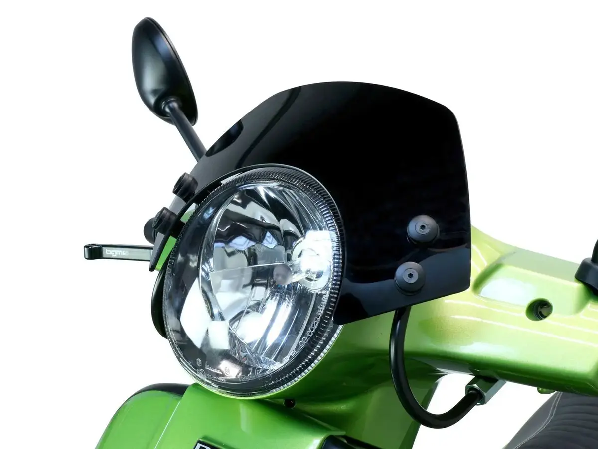 Windshield With Black Brackets Moto Nostra | Vespa Gts Models 125-300Cc 1