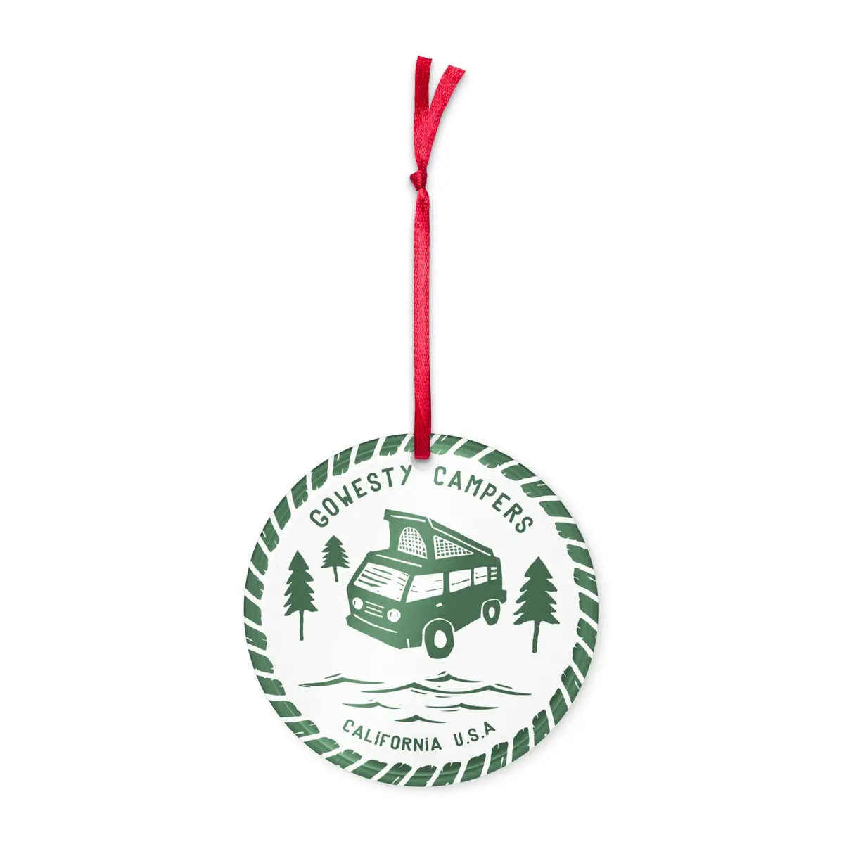 Woodcut Westy Life Acrylic Ornament 1