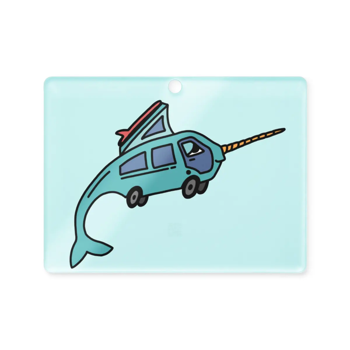 Narwhal Ned Acrylic Ornament 2
