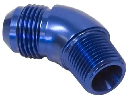 1/2" Npt To -12An Full-Flow Adapter Fitting (45°, Af523-12-08) 1