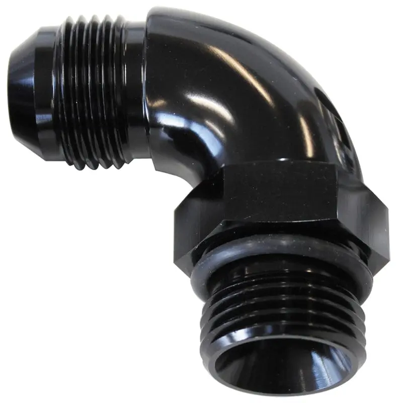 90° Orb To An Full-Flow Adapter – -4 Orb Female To -6An Male, Black Anodized (Af903-06-04Blk) 1