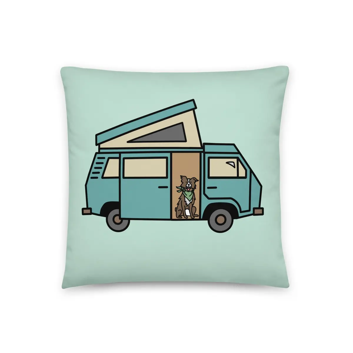 Dog In Van Throw Pillow 2