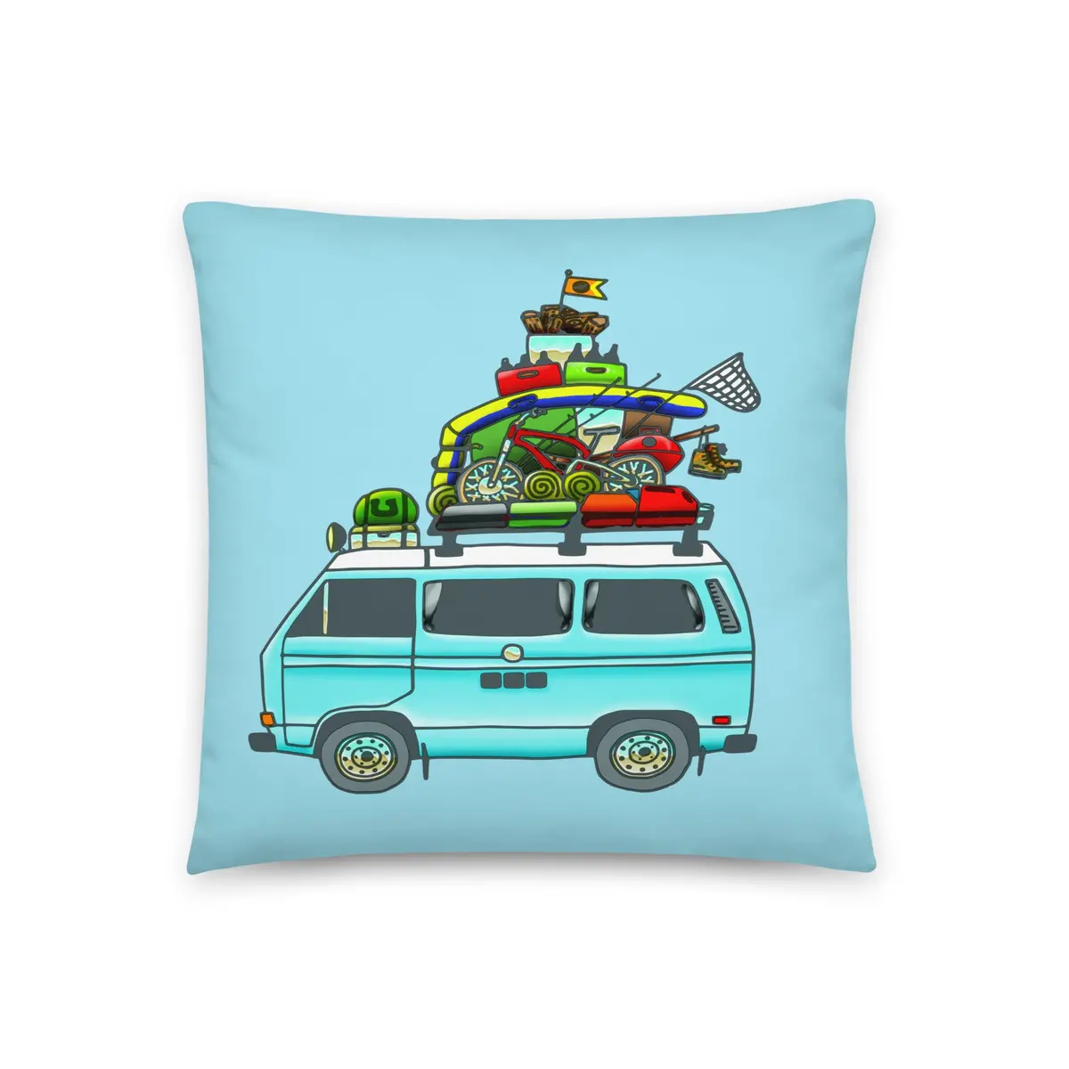Rad Vanagon Throw Pillow 2