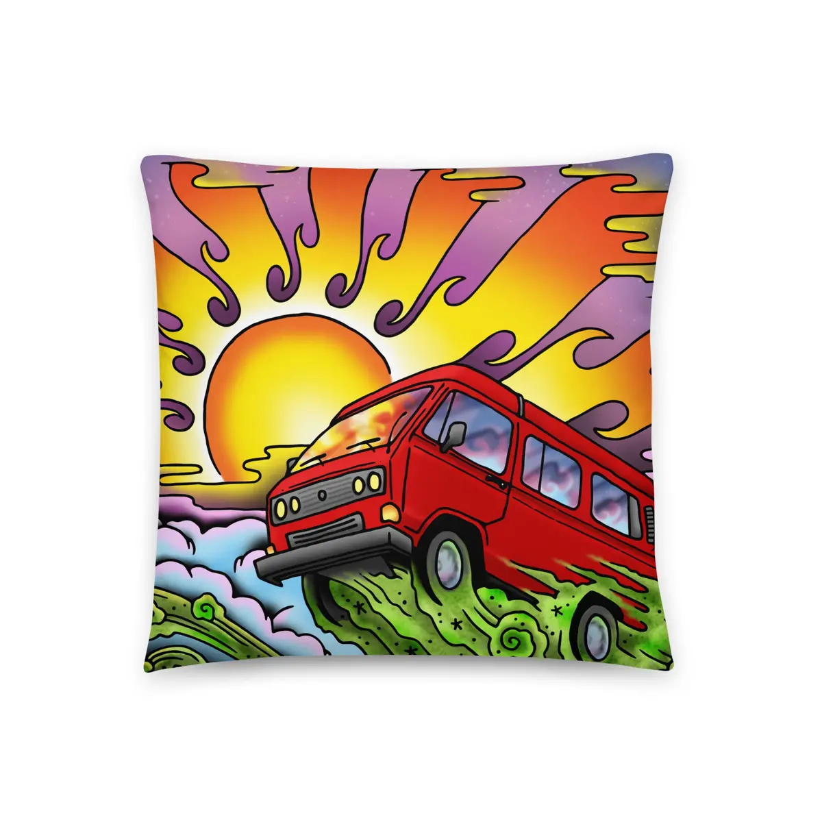 Van & Sun Throw Pillow 1