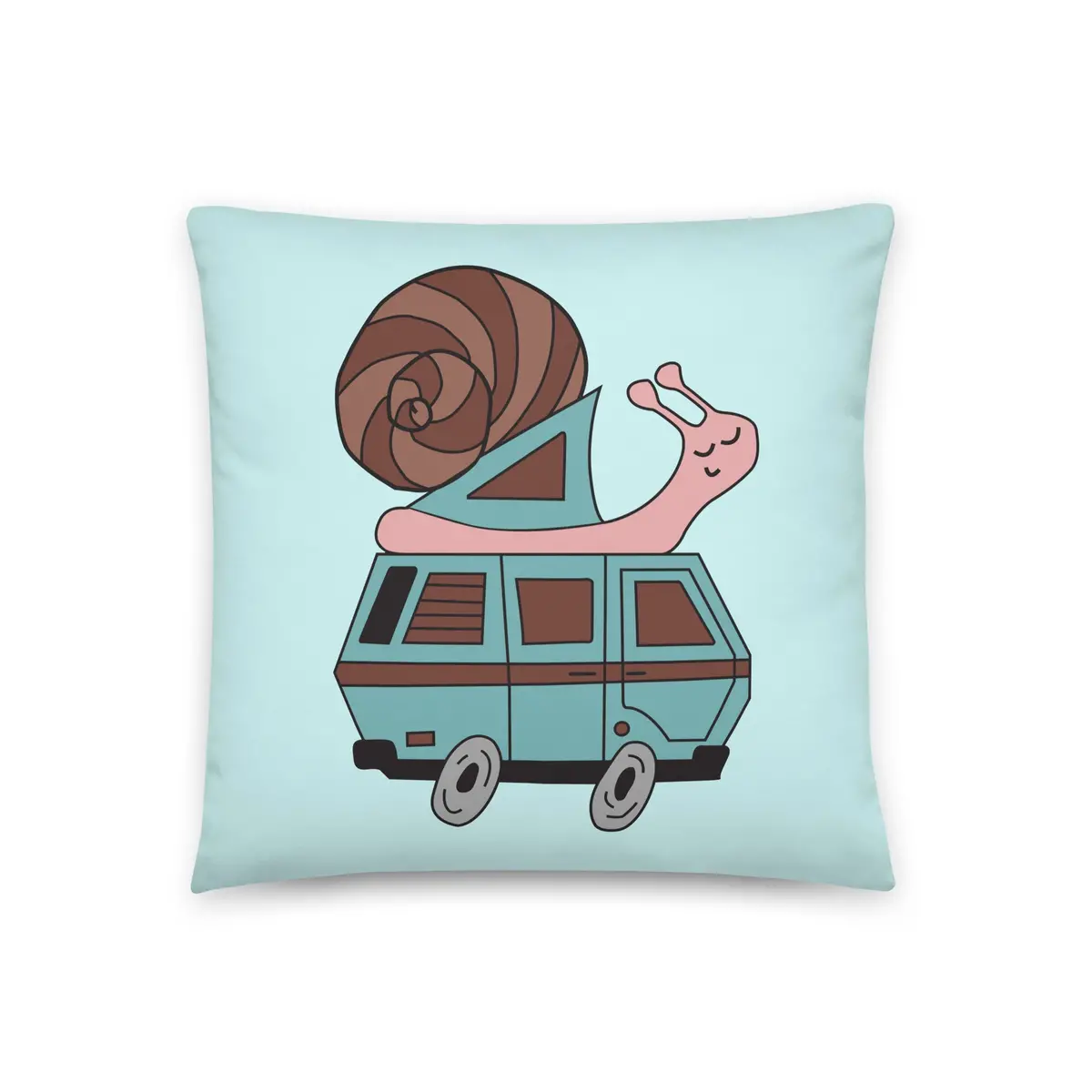 Sally Snail Throw Pillow 1