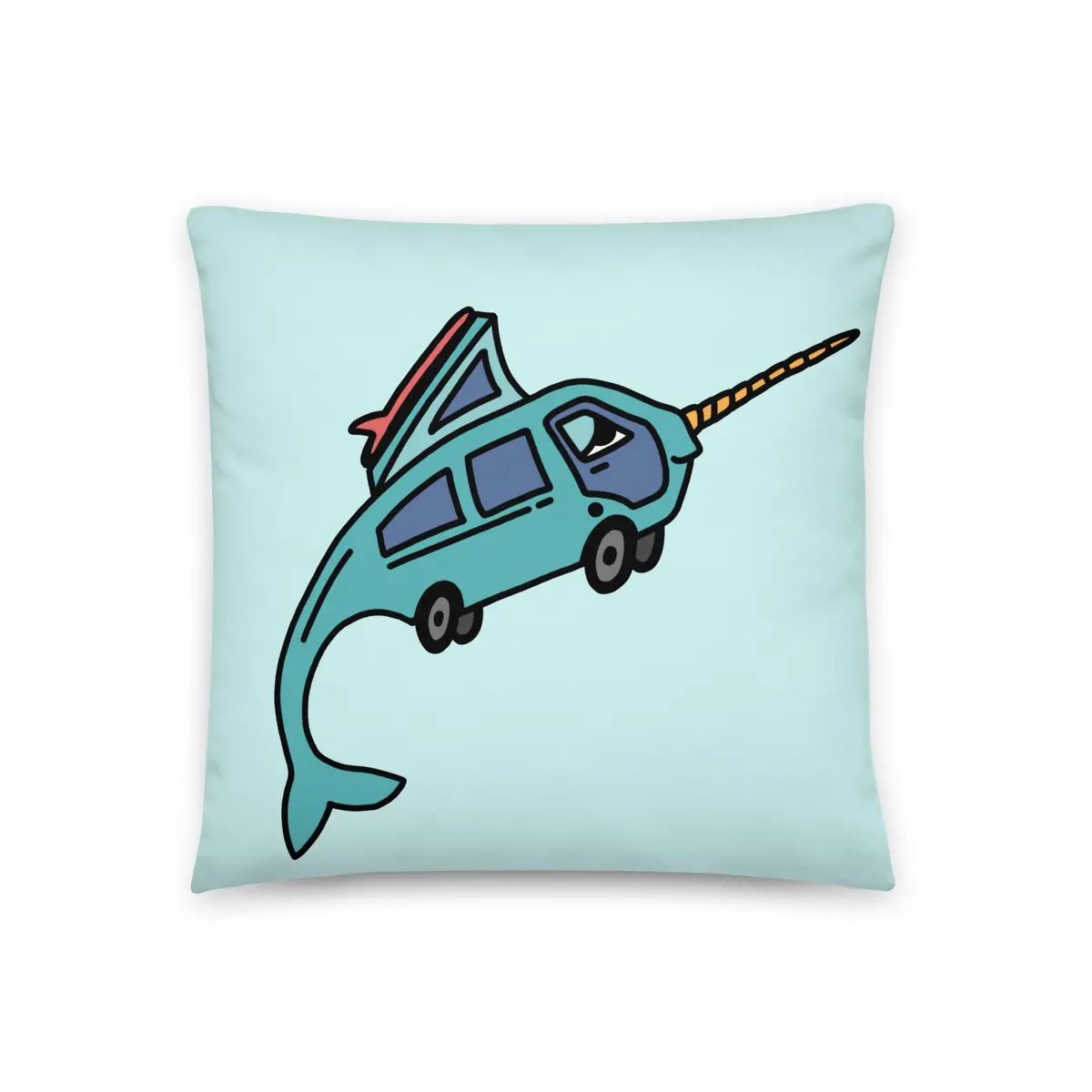 Narwhal Ned Throw Pillow 1