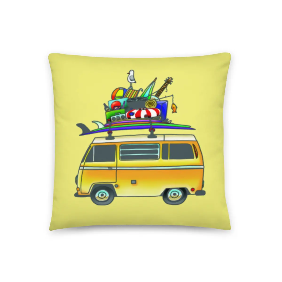 Rad Bus Throw Pillow 1