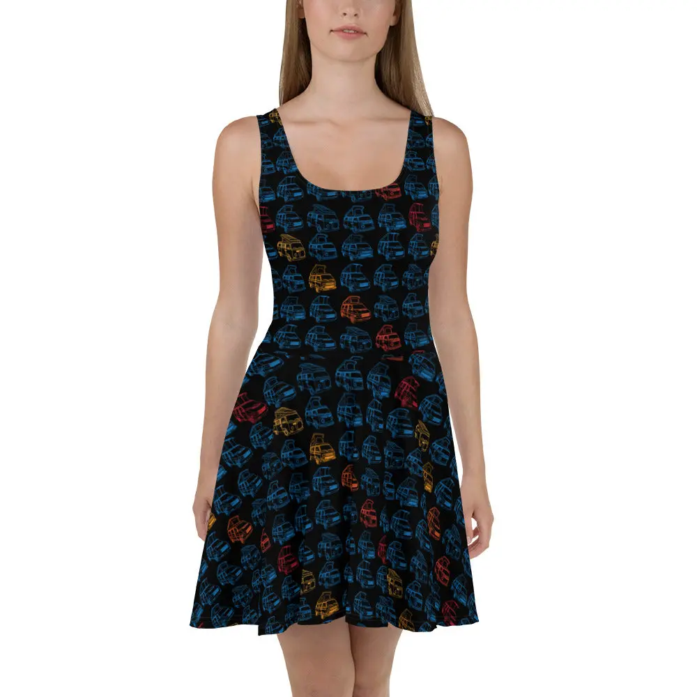 Rainbow Tile Skater Dress 1