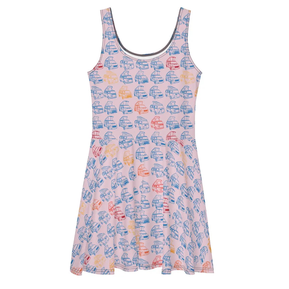 Rainbow Tile Skater Dress 1