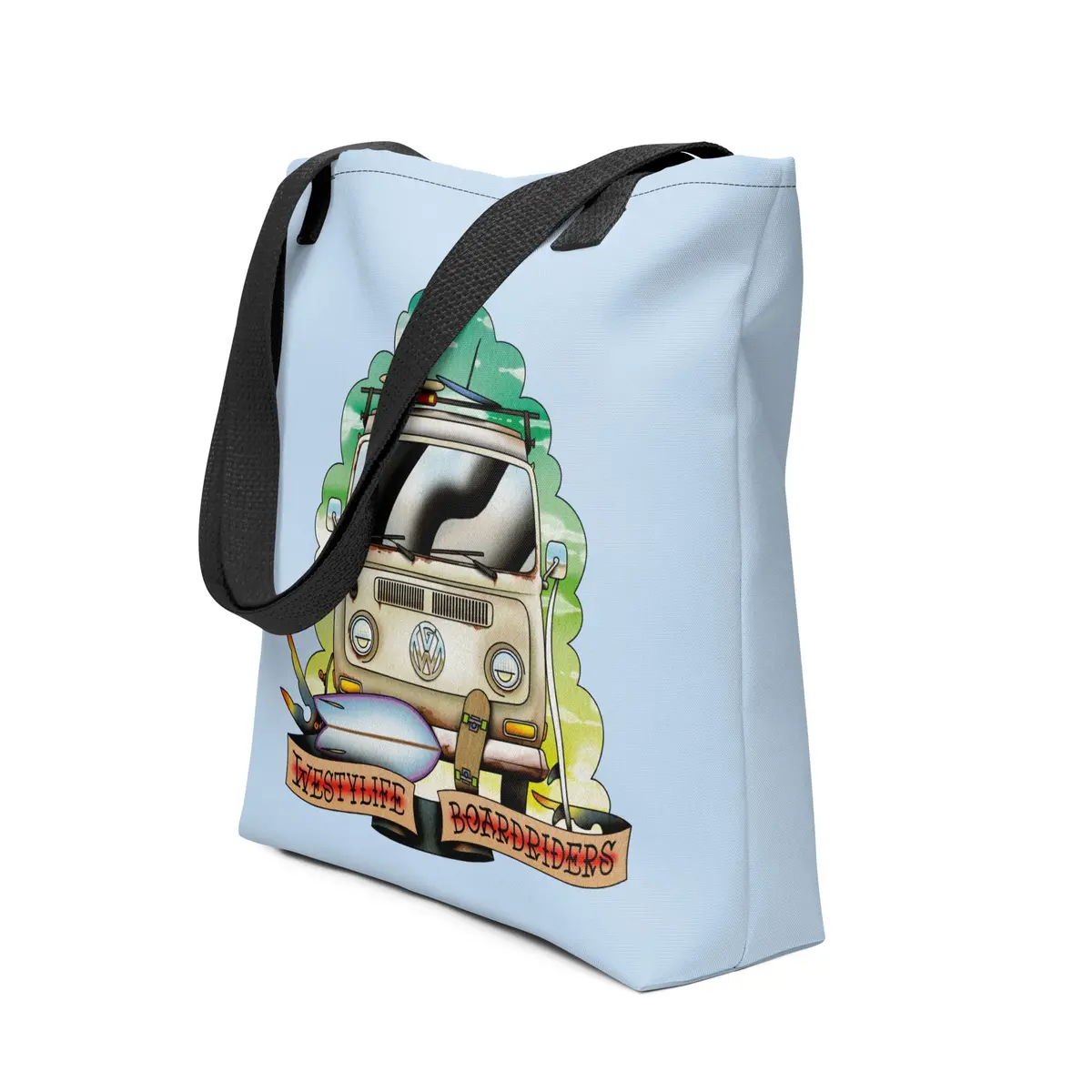 Westy Life Boardriders Bus Face Tote Bag 1