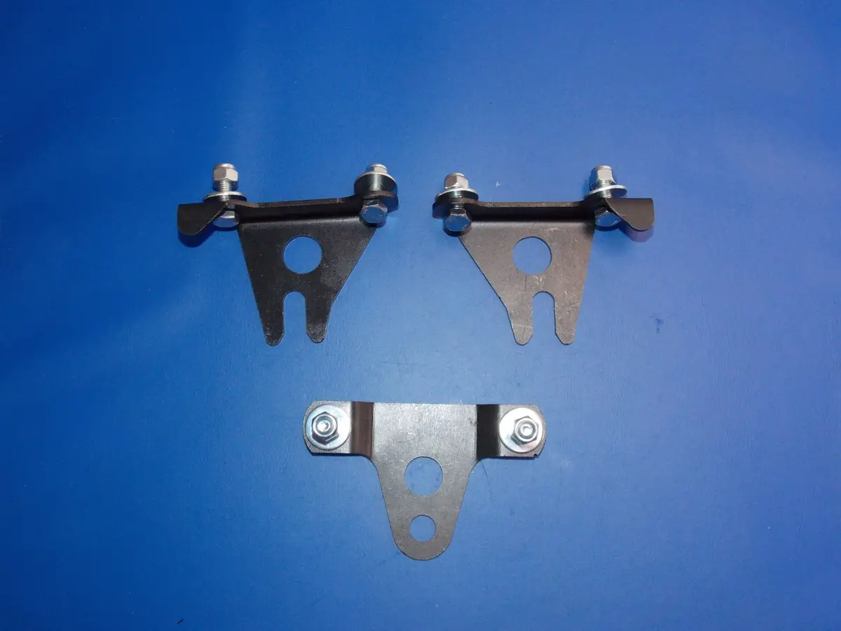 1980 Ktm Penton Gs Seat Mounts Saddle Brackets+Bolts Kit Black Stainless Steel 2
