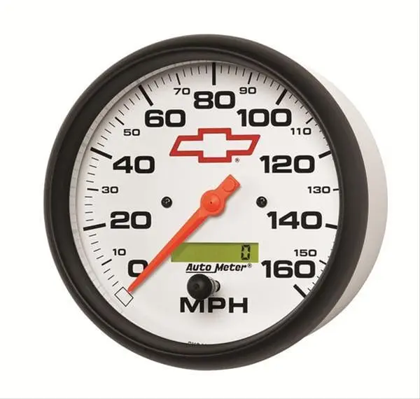 Autometer Phantom Chevy Bowtie Speedometer – 0–160 Mph, Black Face 1