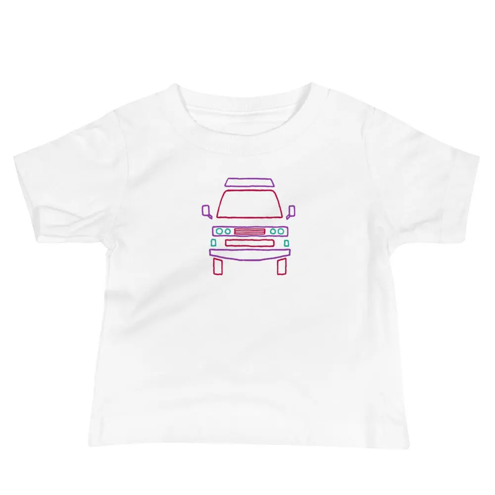 Adorable Baby T-Shirt Featuring Friendly Facial Design - Image 4