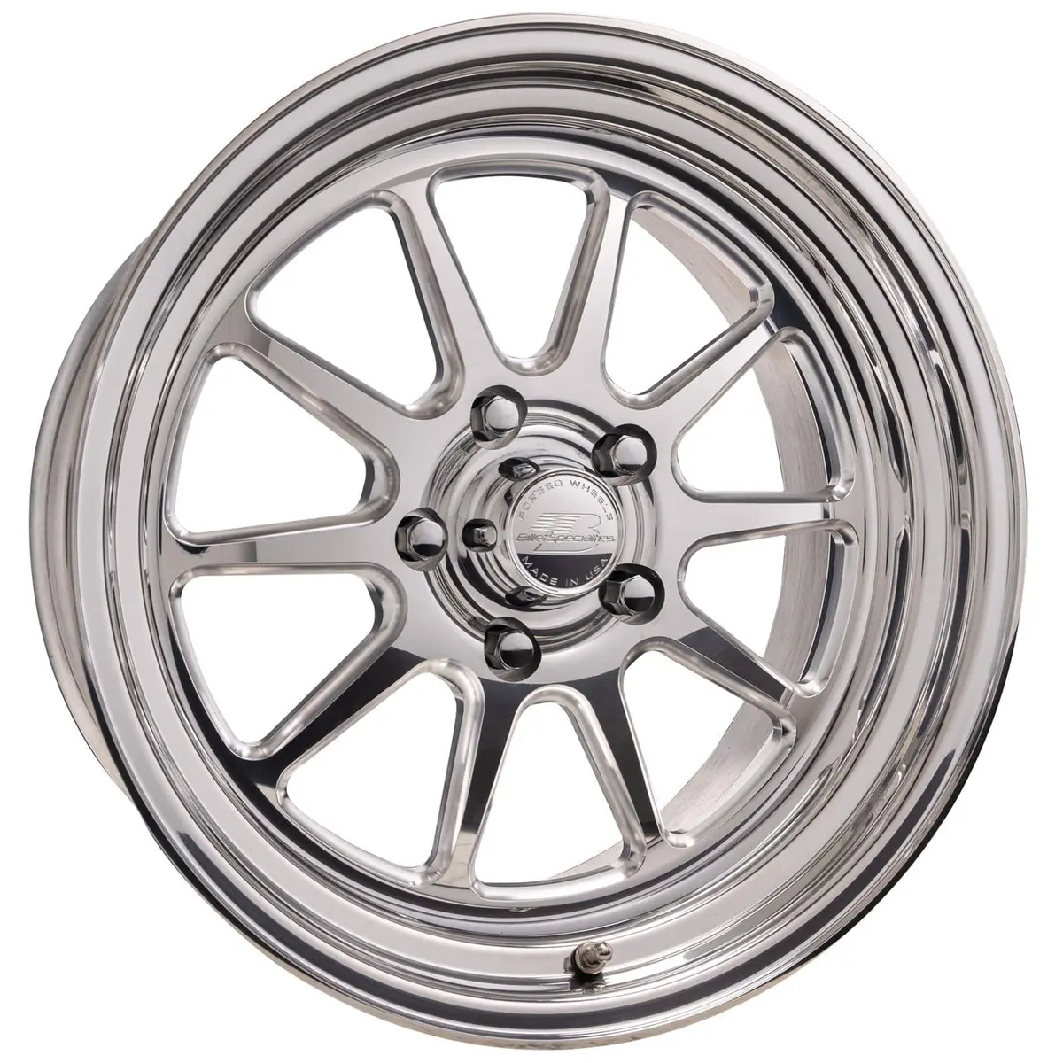 Billet Specialties Amc40710R7350 Chrome-Dipped Drag Wheel – 17X7.5 Inch, 5X4.75 Bolt Pattern 1