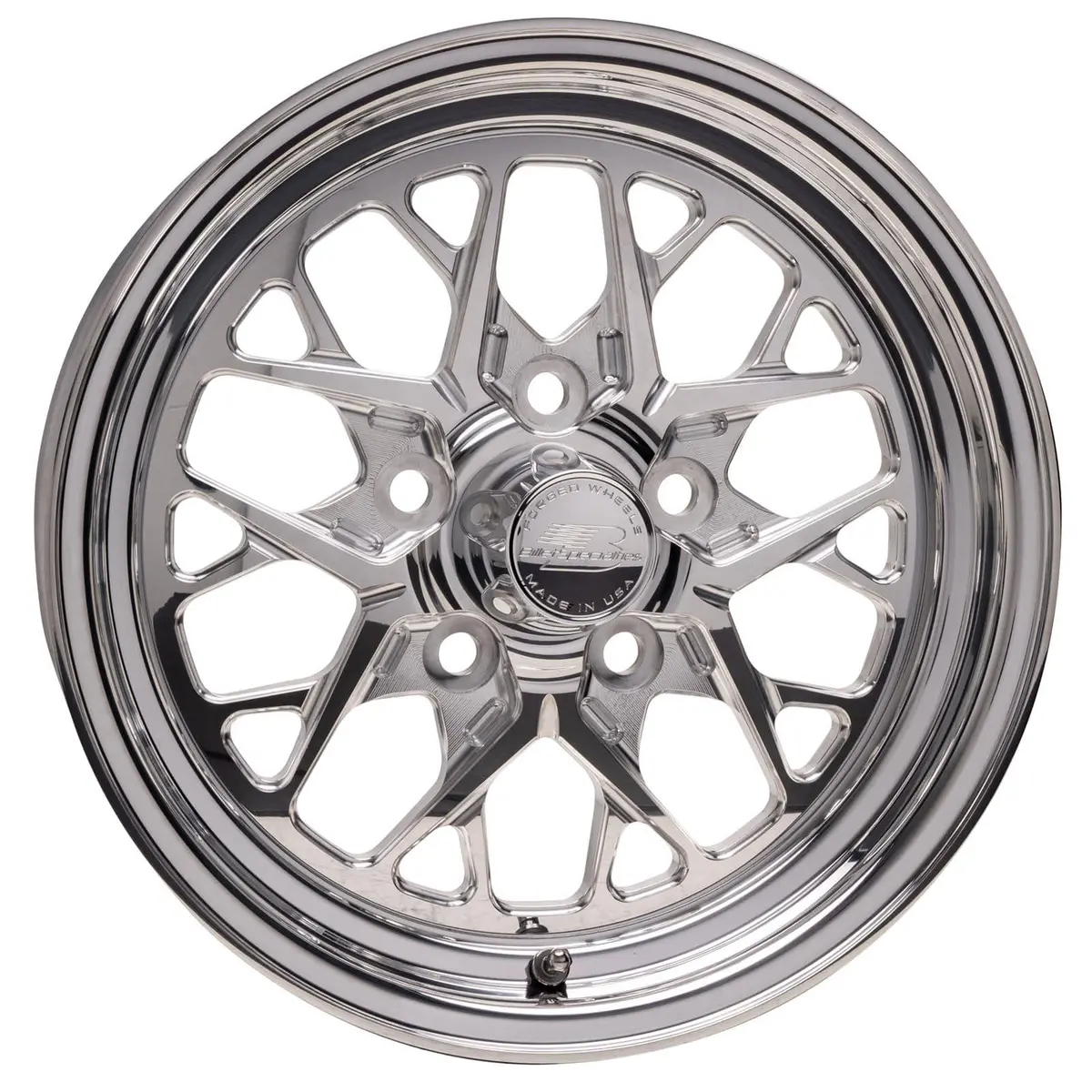 Billet Specialties Rs07580L6545 17X8.5-Inch Chrome Drag Wheel 1