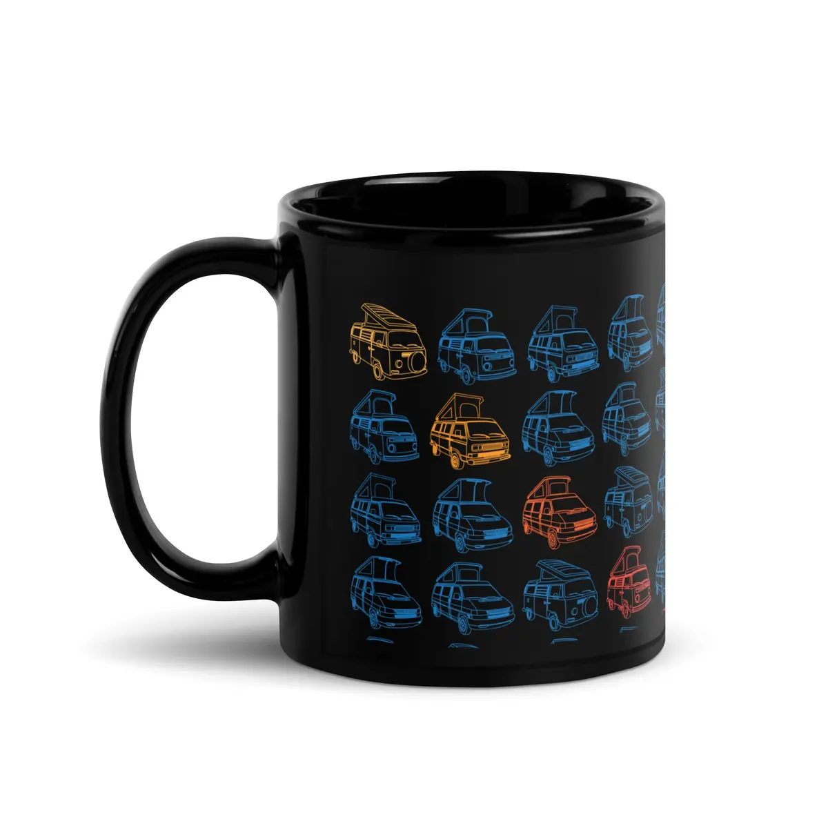 Rainbow Tile Black Glossy Mug 2