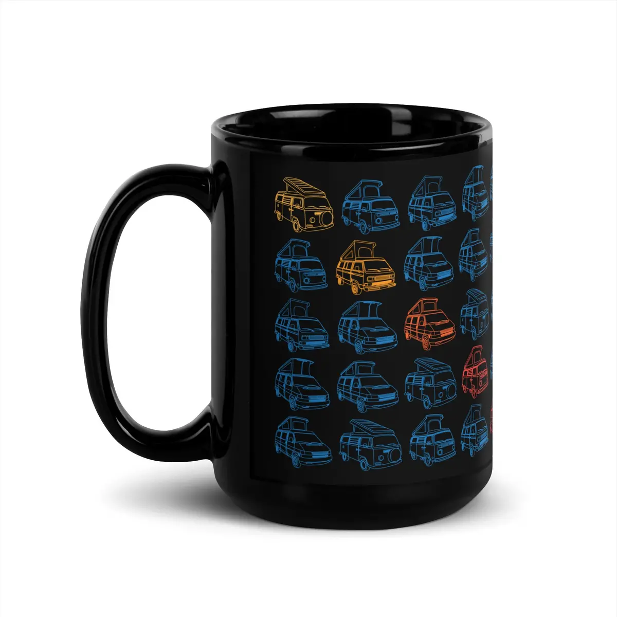 Rainbow Tile Black Glossy Mug 2