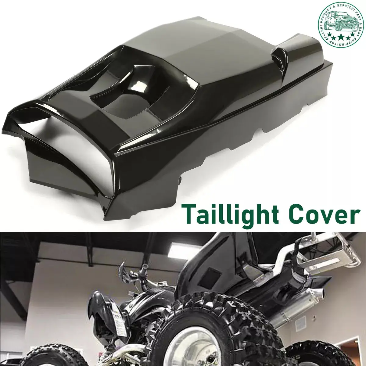 Black Rear Tail Light Cover Back Light For Yamaha Raptor 700/700R 2006-2023 1