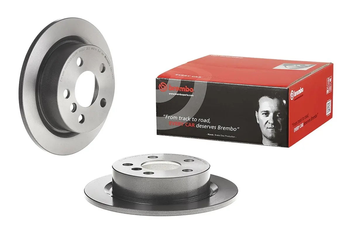 Brembo 08.C745.11 Uv-Coated Premium Brake Rotors – Drilled & Slotted 1