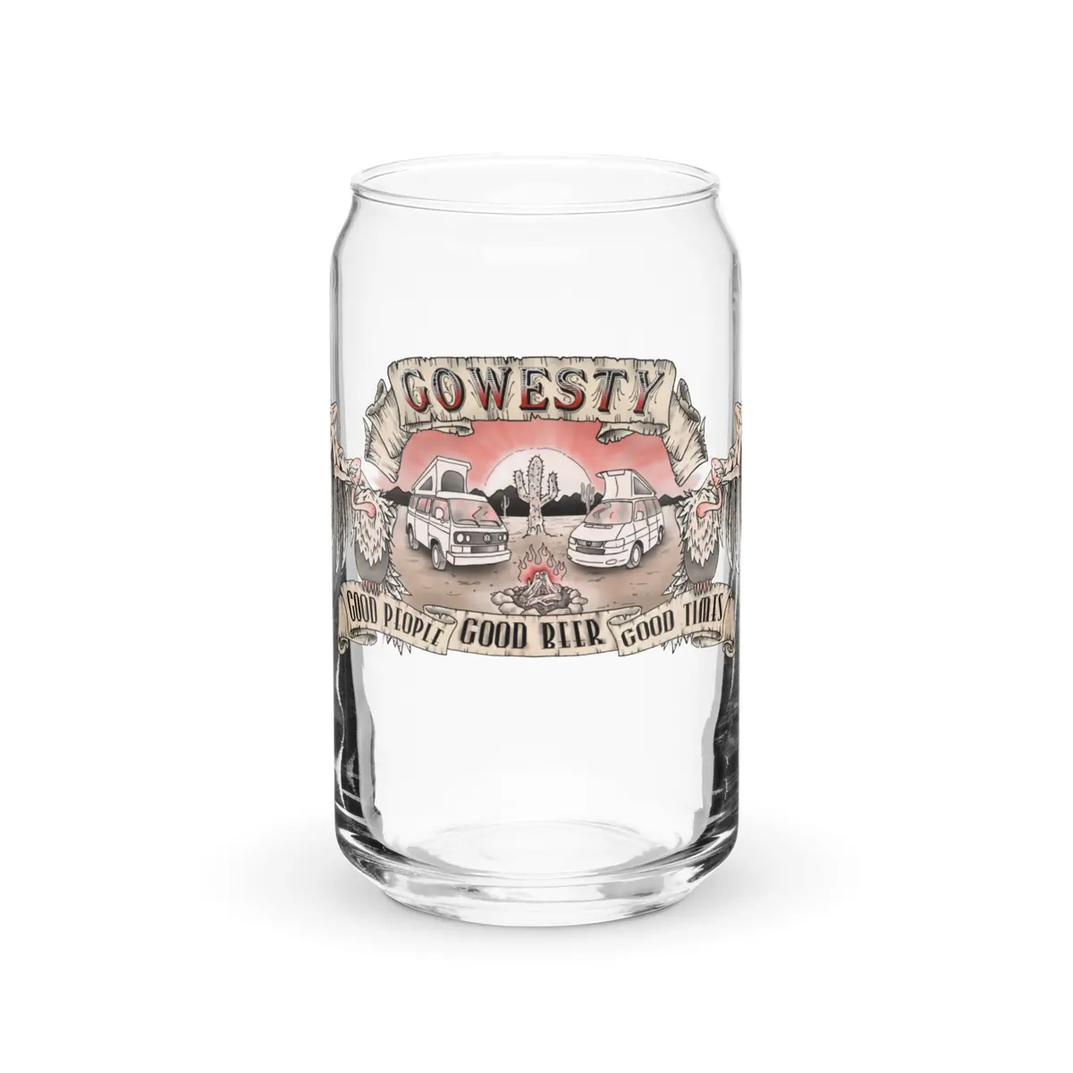 Desert Vulture Pint Glass 1