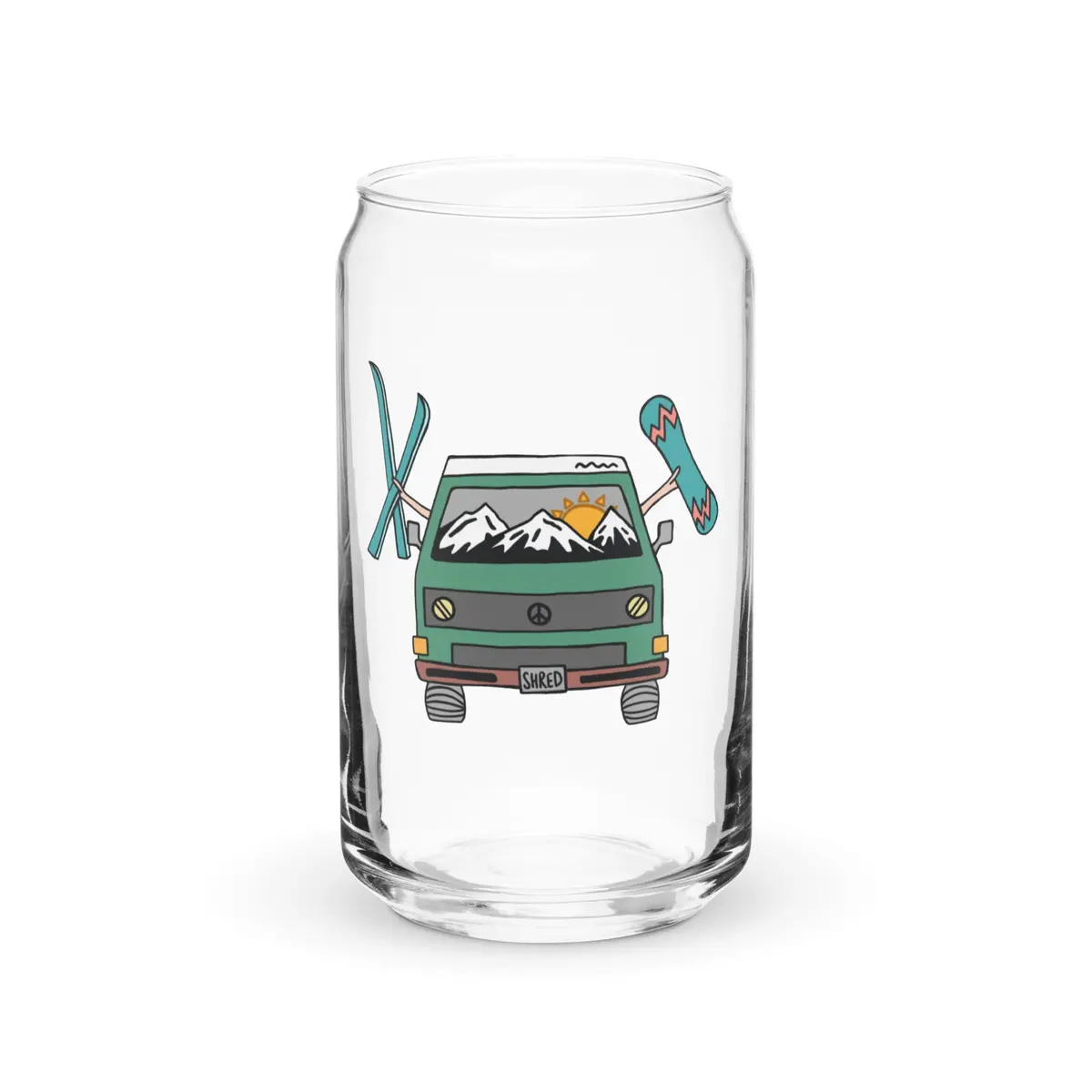 Shred Van Can-Shaped Pint Glass 2