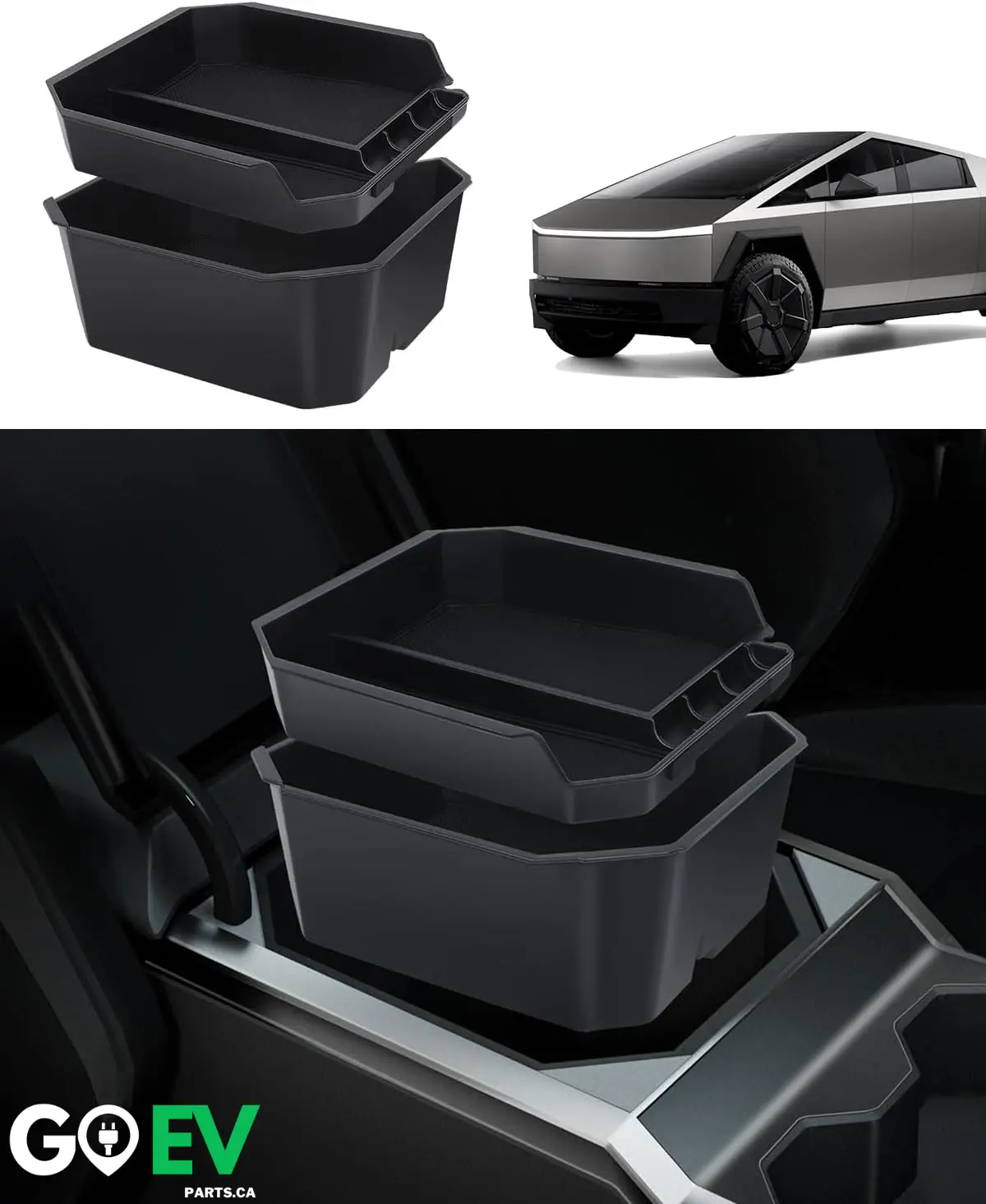 Center Console Organizers (Set Of 2) – Tesla Cybertruck 1