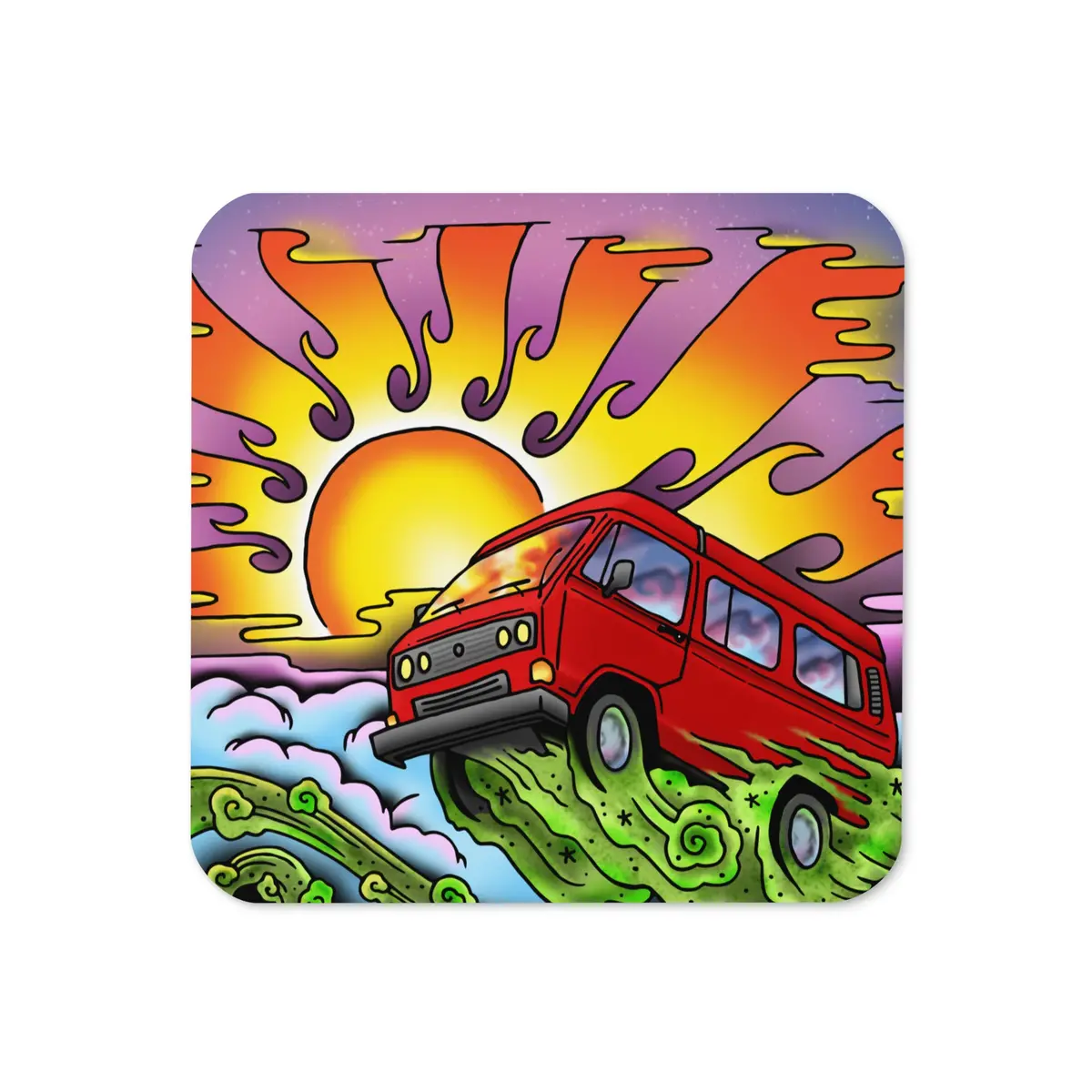 Van & Sun Cork-Back Coaster 1